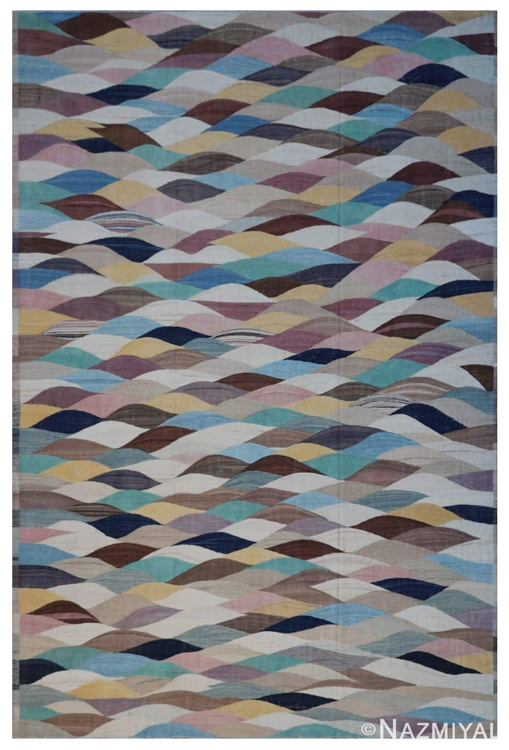 Modern Flat Weave Rug 801915759 by Nazmiyal NYC