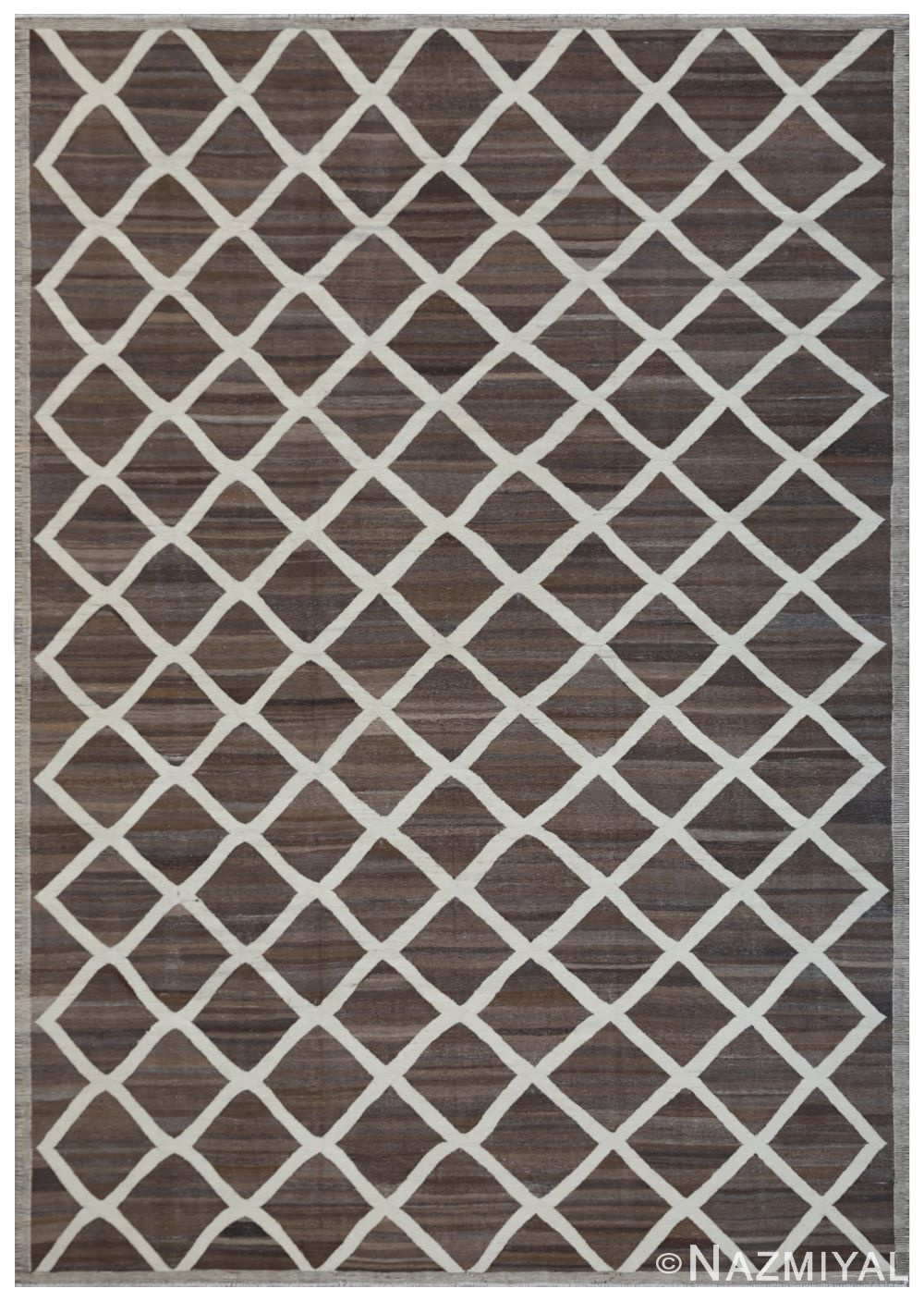 Modern Flat Weave Rug 802088119 by Nazmiyal NYC