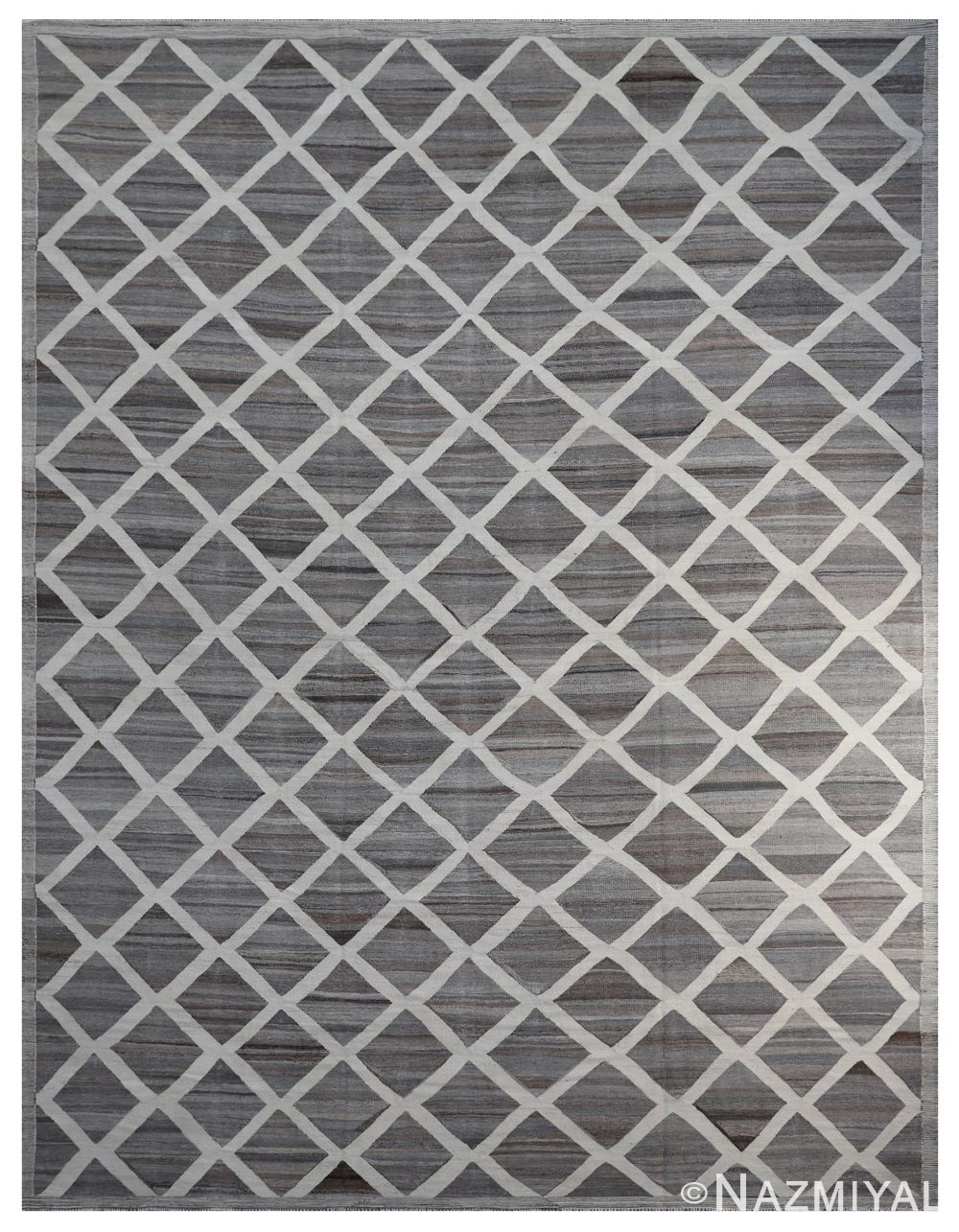 Modern Flat Weave Rug 802090143 by Nazmiyal NYC