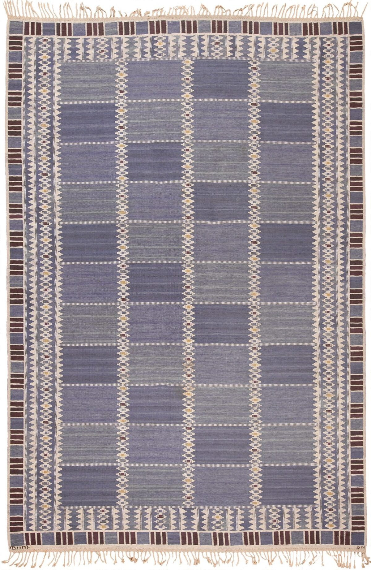 Vintage Scandinavian Swedish Kilim Rug 70364 by Nazmiyal NYC
