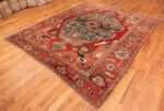 Whole View Of Antique Persian Serapi Rug 70349 by Nazmiyal NYC