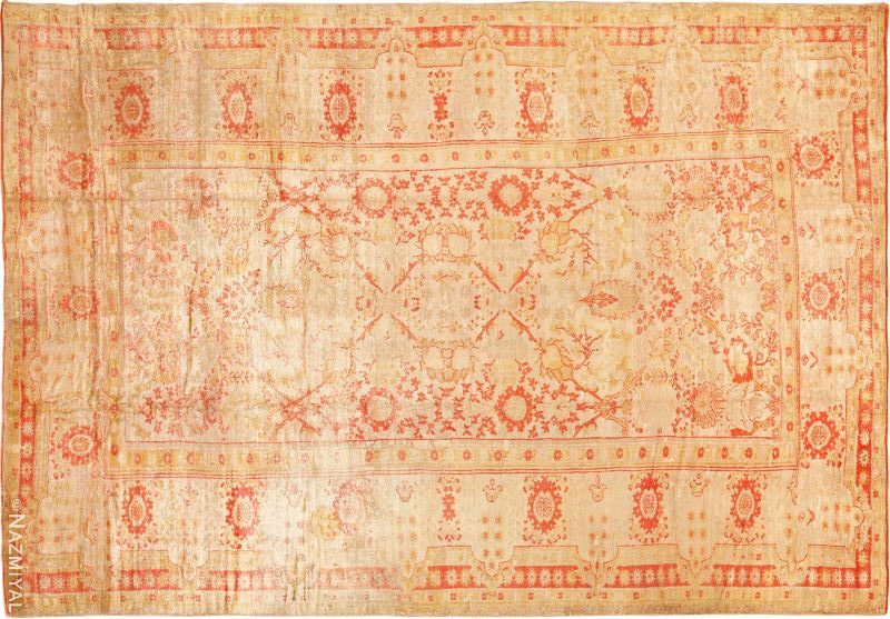 Large Antique Turkish Oushak Rug Large Antique Turkish Oushak Rug Nazmiyal
