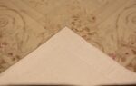 Back Of Antique Ivory French Aubusson Rug 70392 by Nazmiyal NYC