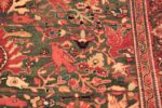 Birds On Jewel Tone Antique Persian Sarouk Farahan Rug 70397 by Nazmiyal NYC