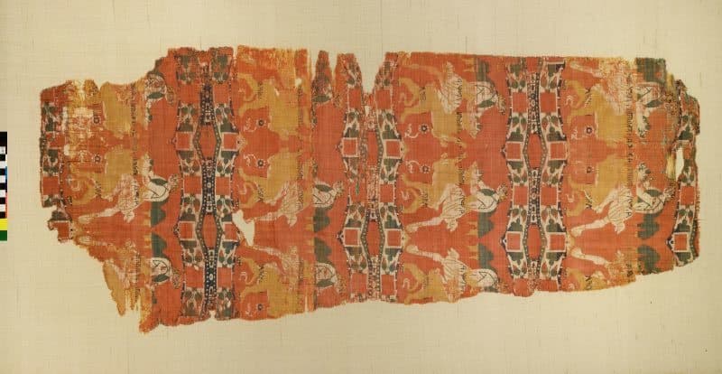 The Hero and the Lion Silk Textile Nazmiyal