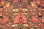 Close Up Jewel Tone Antique Persian Sarouk Farahan Rug 70397 by Nazmiyal NYC