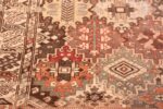 Close Up Shabby Chic Garden Design Antique Persian Rug 70435 by Nazmiyal NYC