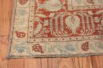 Corner Of Light Blue Shabby Chic Antique Persian Tabriz Rug 70445 by Nazmiyal NYC
