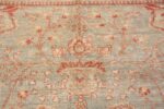 Details Light Blue Shabby Chic Antique Persian Tabriz Rug 70445 by Nazmiyal NYC
