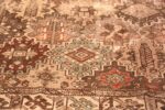 Details Shabby Chic Garden Design Antique Persian Rug 70435 by Nazmiyal NYC