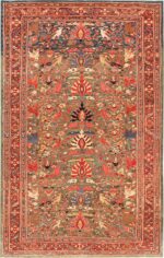Jewel Tone Antique Persian Sarouk Farahan Rug 70397 by Nazmiyal NYC