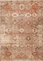 Shabby Chic Garden Design Antique Persian Rug 70435 by Nazmiyal NYC