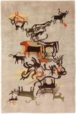 Vintage Olga Fisch Ecadorian Rug 70385 by Nazmiyal NYC