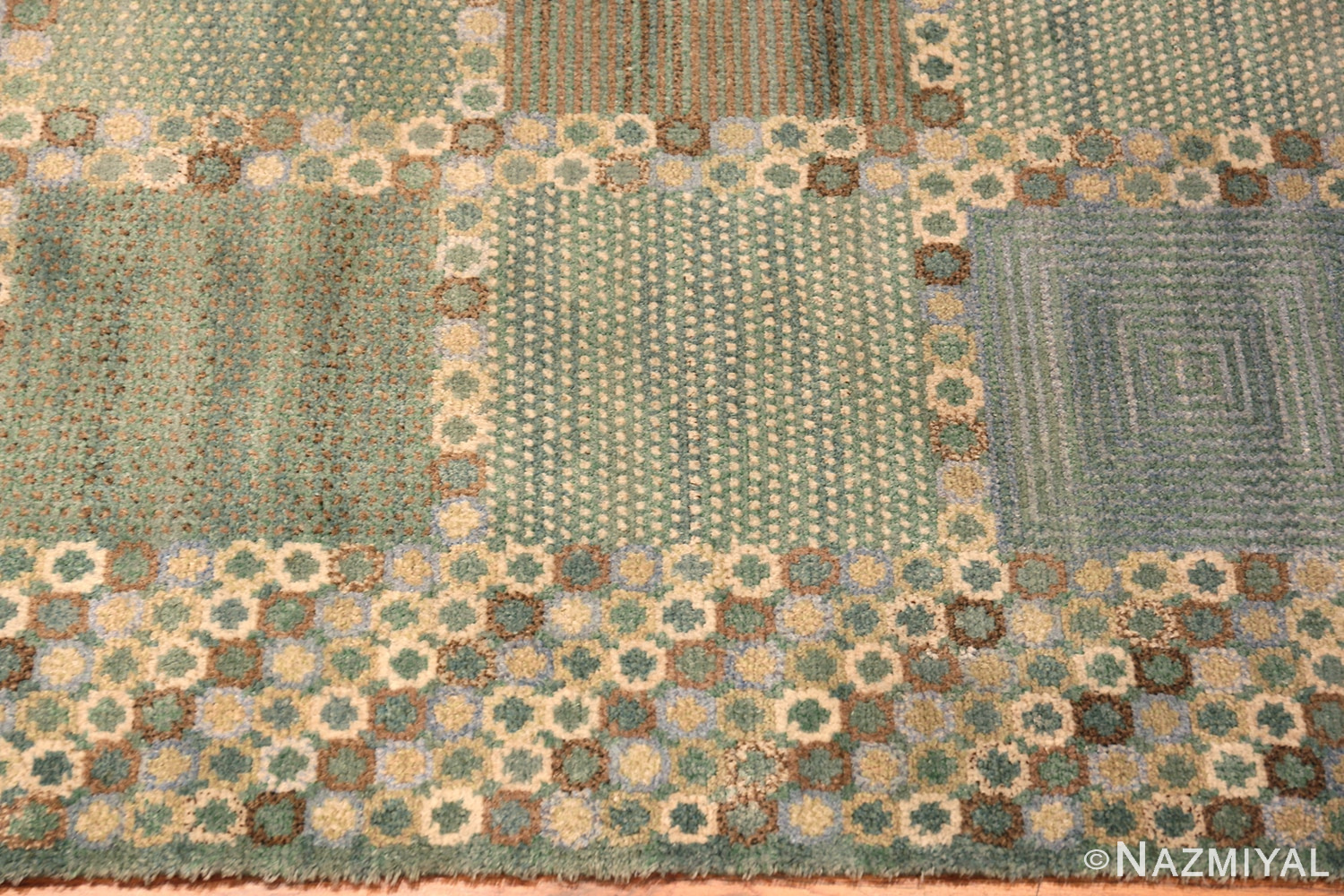 Border Of Oversized Vintage Scandinavian Marta Maas Barbro Nilson Rug 70366 by Nazmiyal NYC