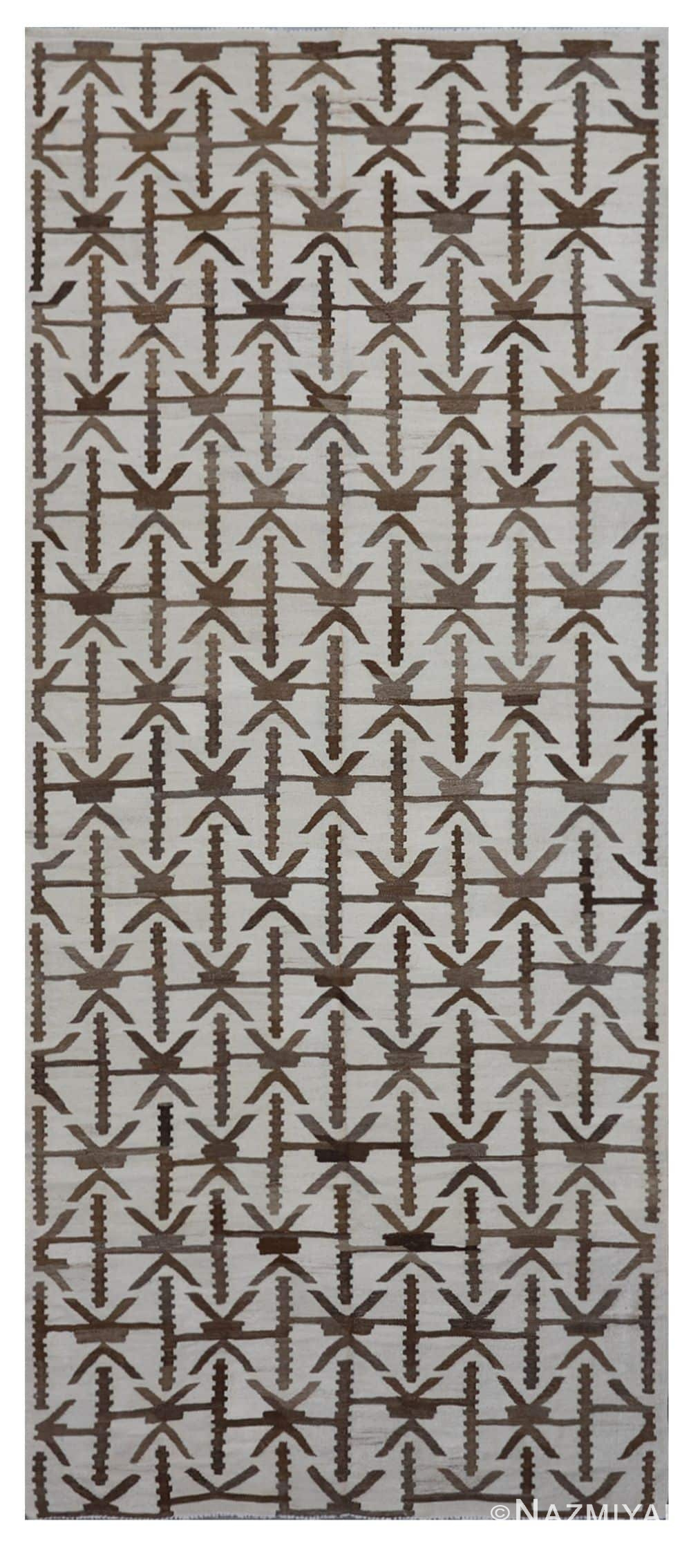 Modern Flat Weave Rug 801780371 by Nazmiyal NYC