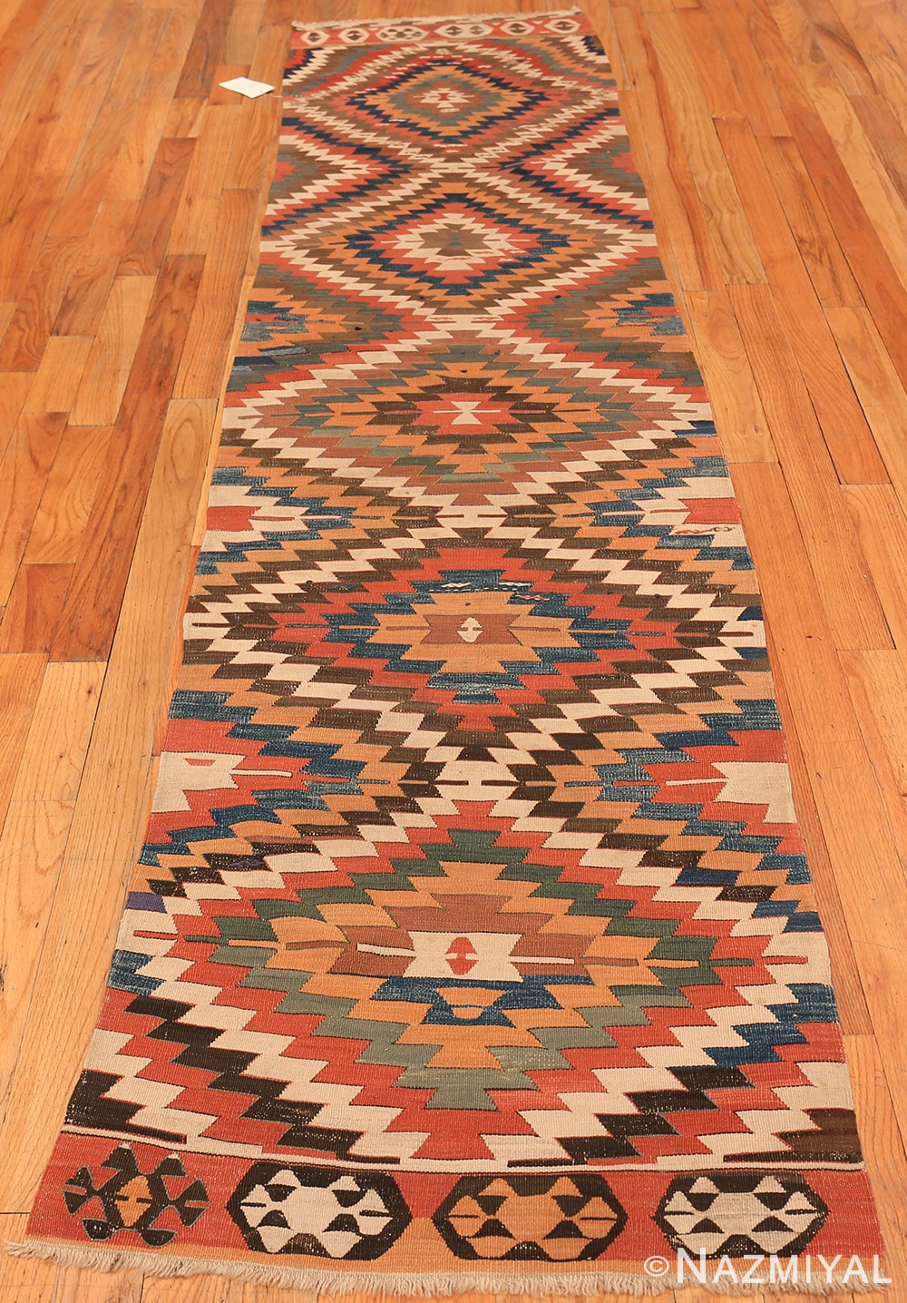 Beautiful Antique Tribal Caucasian Kilim Runner Rug 70393 By Nazmiyal Caucasian Kilim Runner Rug 70393