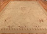 Whole View Of Antique Ivory French Aubusson Rug 70392 by Nazmiyal NYC