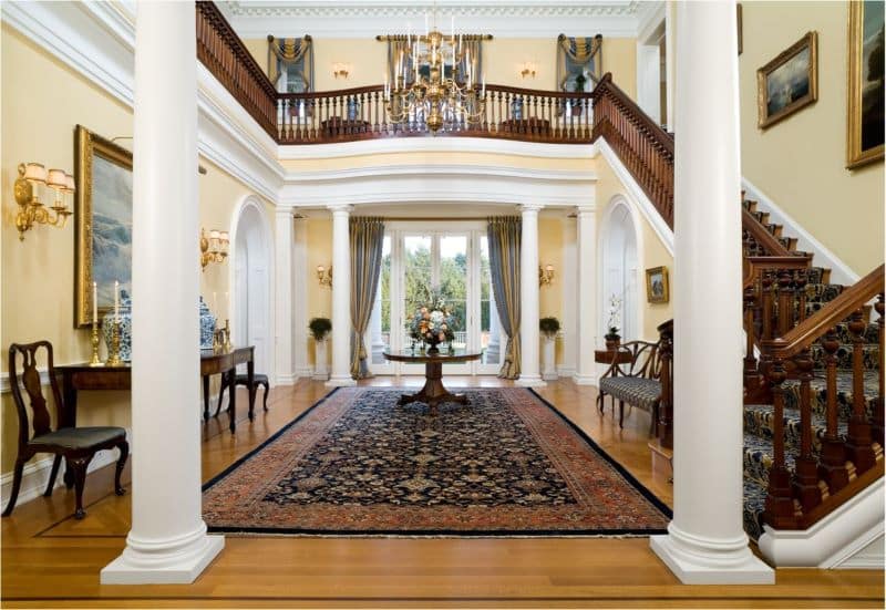 American Colonial Interior Design Foyer Nazmiyal