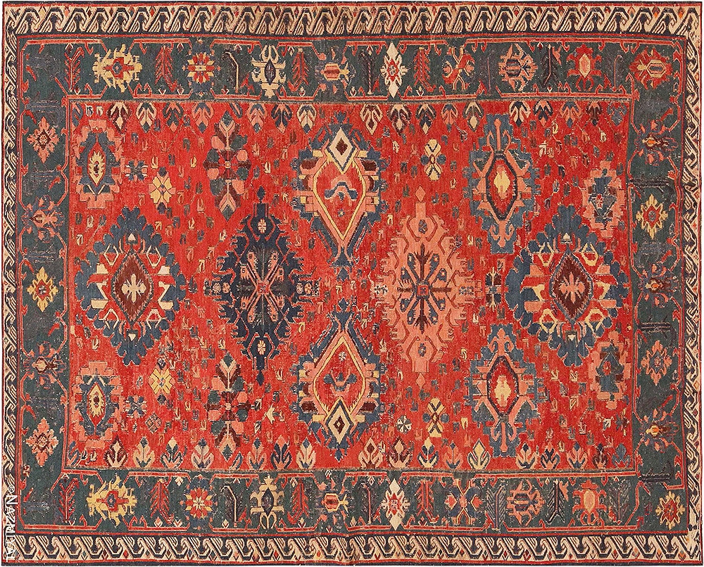 Antique Caucasian Soumak Rug Antique Caucasian Soumak Rug #71969 by Nazmiyal Antique Rugs