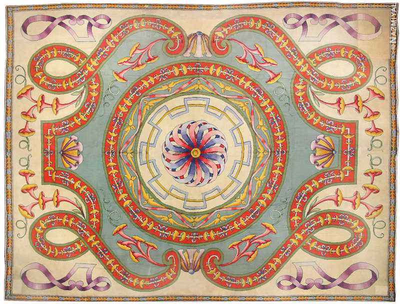 Oversized Spanish Art Deco Carpet Oversized Spanish Art Deco Carpet Nazmiyal