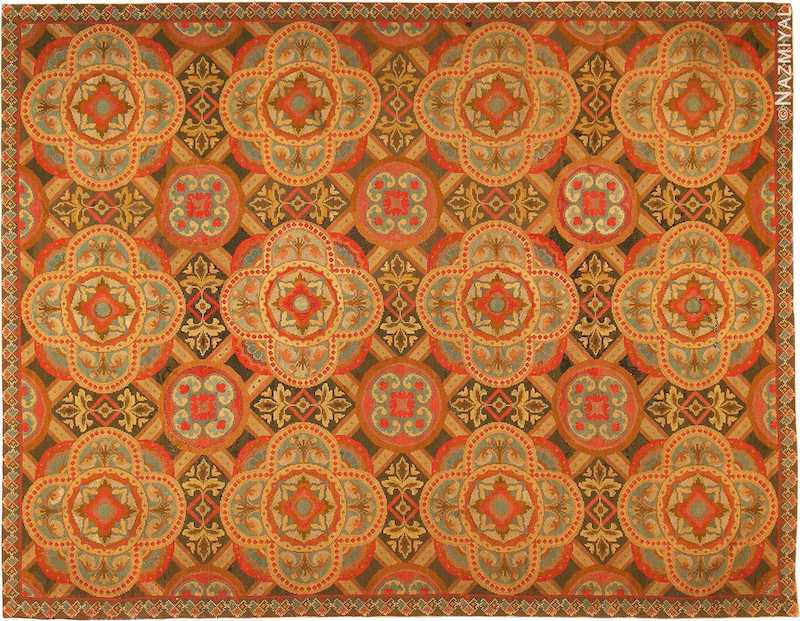 Antique Needlepoint English Rug Antique Needlepoint English Rug Nazmiyal