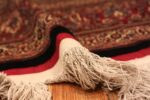 Fringe Of Antique Persian Mashad Amoghli Rug 70395 by Nazmiyal NYC