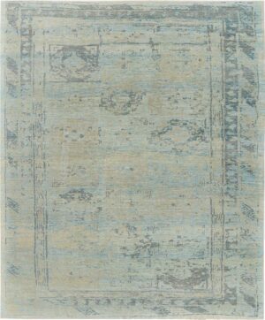 Large Faded Turkish Modern Oushak Area Rug #60060 by Nazmiyal Antique Rugs