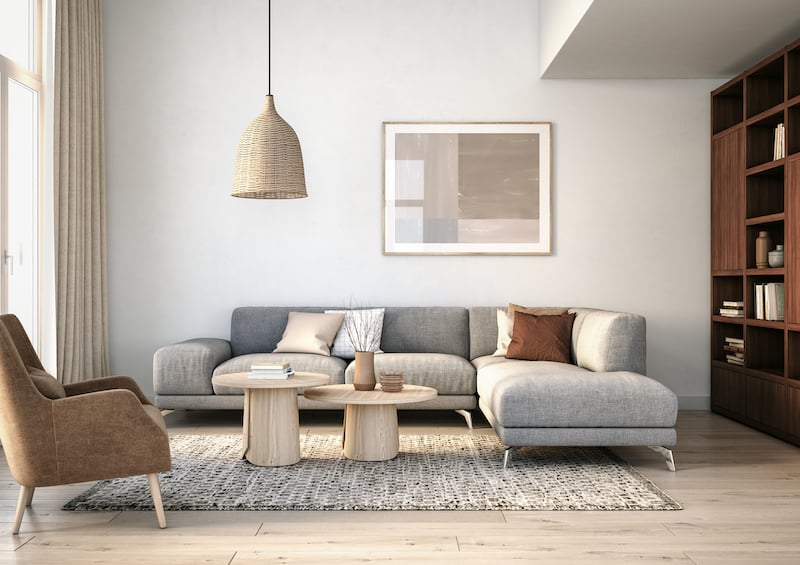A living room with Scandinavian interior design Scandinavian Interior Design Living Room Nazmiyal