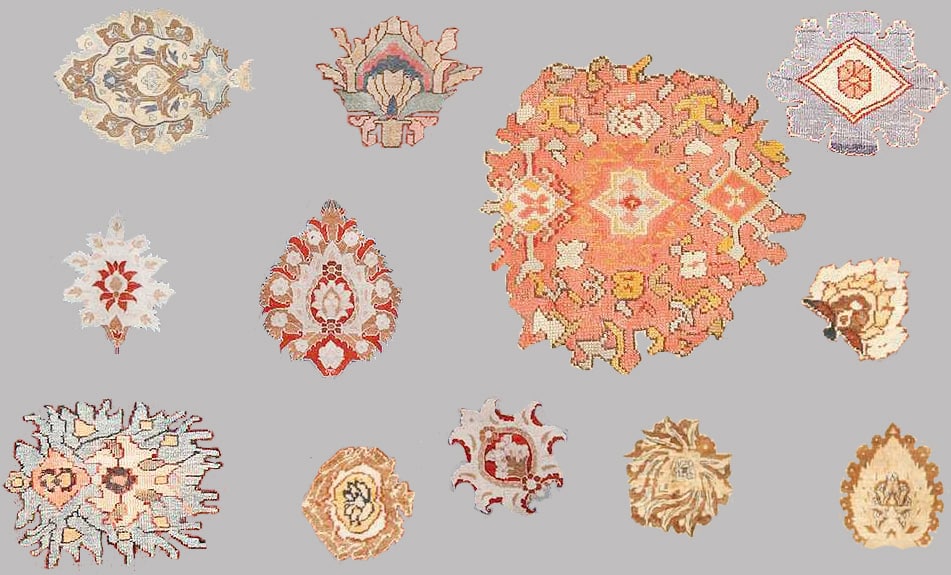 Palmette Motif Deign Of Antique Areas Rugs Palmette Motif Deign Of Antique Areas Rugs by Nazmiyal