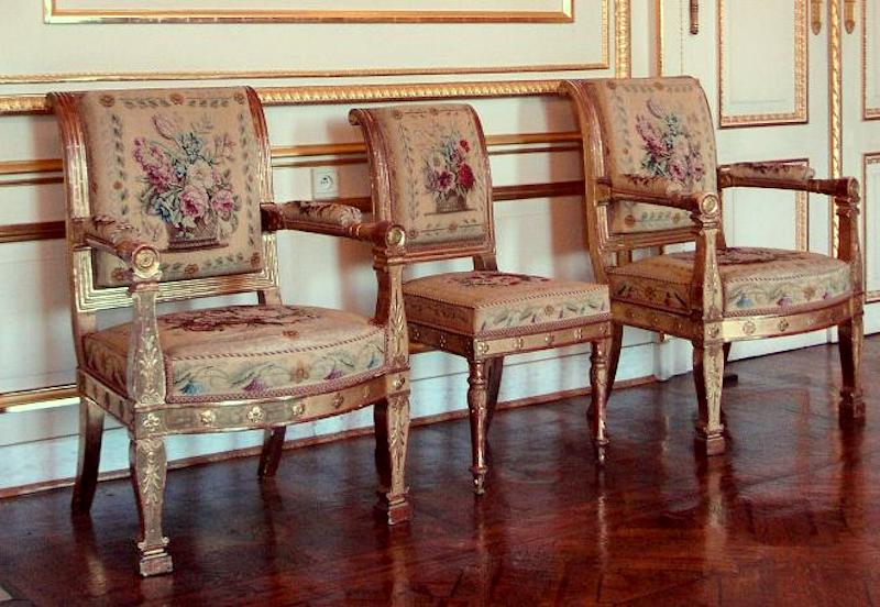 Beauvais Tapestry Upholstered Seats Nazmiyal