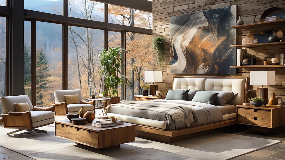 Calming Feng Shui Bedroom Interior Design Calming Feng Shui Bedroom Interior Design by Nazmiyal Rugs