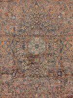 Medallion Of Antique Persian Mohtasham Kashan Rug 60038 by Nazmiyal NYC