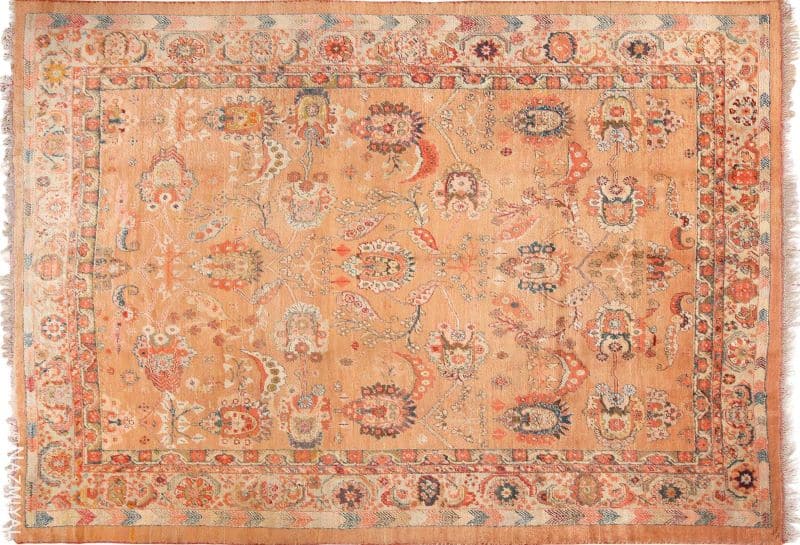 Antique Turkish Oushak Angora Rug Nazmiyal
