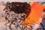 Detail Vintage Art Expressionist Calman Shemi Rug 70478 by Nazmiyal NYC