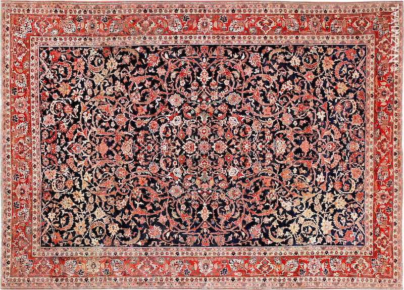 Vintage Navy Color Persian Bidjar Rug Vintage Navy Color Persian Bidjar Rug Nazmiyal