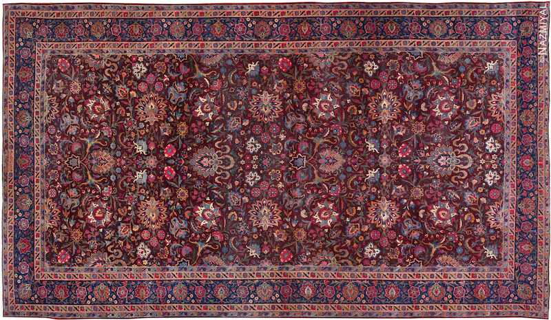 Aubergine Antique Persian Kerman Rug Aubergine Antique Persian Kerman Rug Nazmiyal