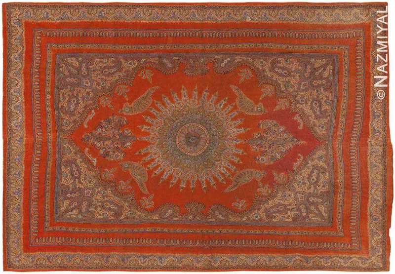 Antique Persian Esfahan Shawl Nazmiyal