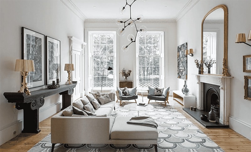 Symmetrical Georgian Interior Design Symmetrical Georgian Interior Design by Nazmiyal Antique Rugs