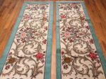 Top Of Pair Of Vintage Floral Persian Tabriz Runner Rugs 44738-44739 by Nazmiyal NYC