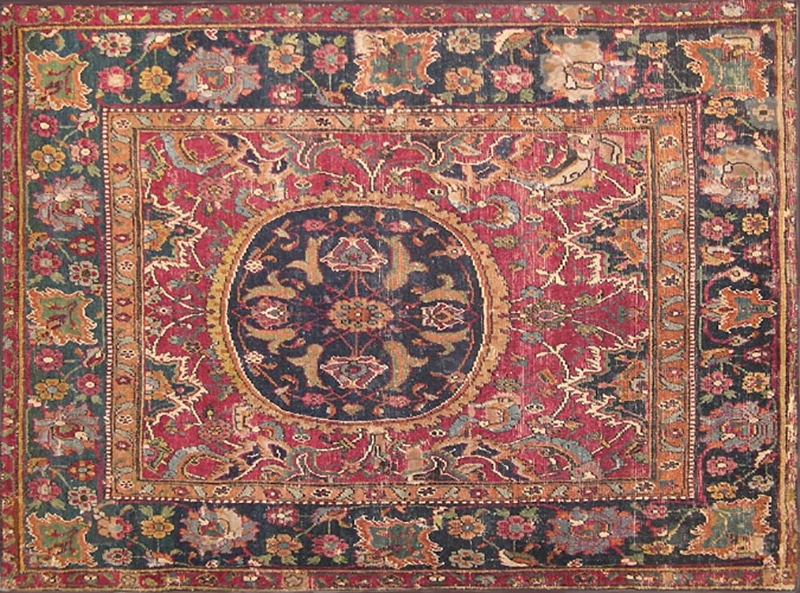 17th Century Persian Isfahan Rug 17th Century Persian Isfahan Rug by Nazmiyal NYC
