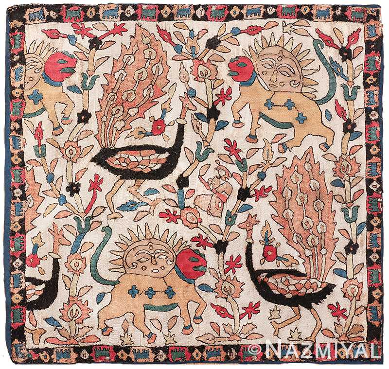 17th Century Silk Persian Kashan Textile by Nazmiyal NYC