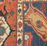 Weave Of Oversized Antique Persian Serapi Heriz Rug 90007 by Nazmiyal NYC