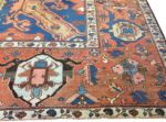 Corner Of Oversized Antique Persian Serapi Heriz Rug 90007 by Nazmiyal NYC