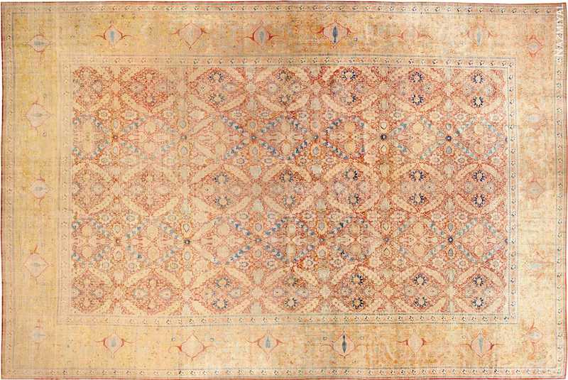Oversized Antique Persian Silk Tabriz Haji Jalili Rug Oversized Antique Persian Silk Tabriz Haji Jalili Rug Nazmiyal