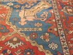 Field Of Oversized Antique Persian Serapi Heriz Rug 90007 by Nazmiyal NYC