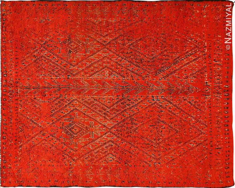 Double Sided Vintage Red Berber Moroccan Rug Double Sided Vintage Red Berber Moroccan Rug Nazmiyal