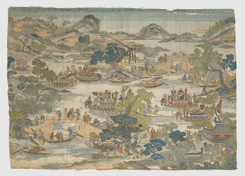 Qing Dynasty Silk and Metallic Kesi Qing Dynasty Silk and Metallic Kesi Nazmiyal