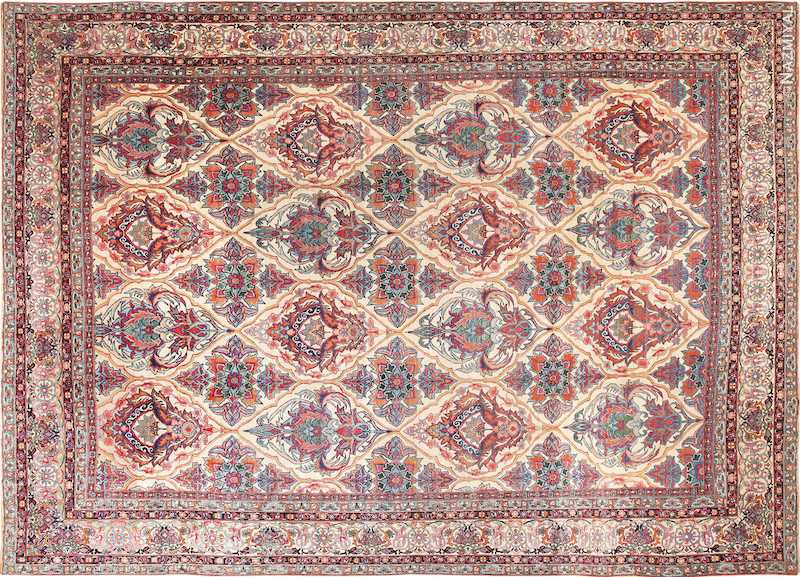 Large Antique Persian Kerman Rug Large Antique Persian Kerman Rug Nazmiyal