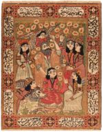 Antique Biblical Scene Persian Kerman Rug 42326 by Nazmiyal NYC
