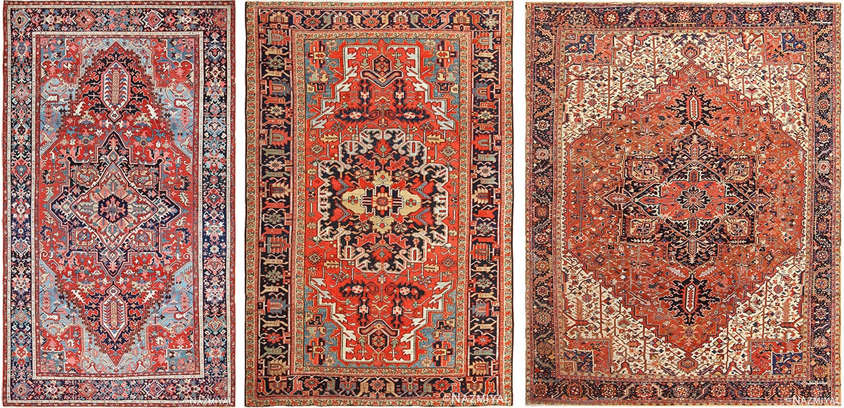 Antique Persian Heriz Rugs Antique Persian Heriz Rugs by Nazmiyal